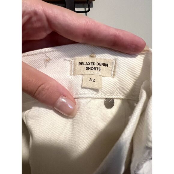 NWT Madewell Relaxed Denim Shorts in Tile White Women's Size 32 - Picture 5 of 14